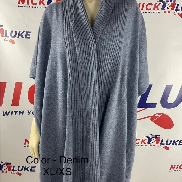 Naadam - Soft Collection Women Poncho style Cardigan - Picture 4 of 5